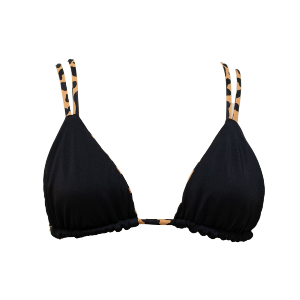 Leopard/Black Tori Triangle Top