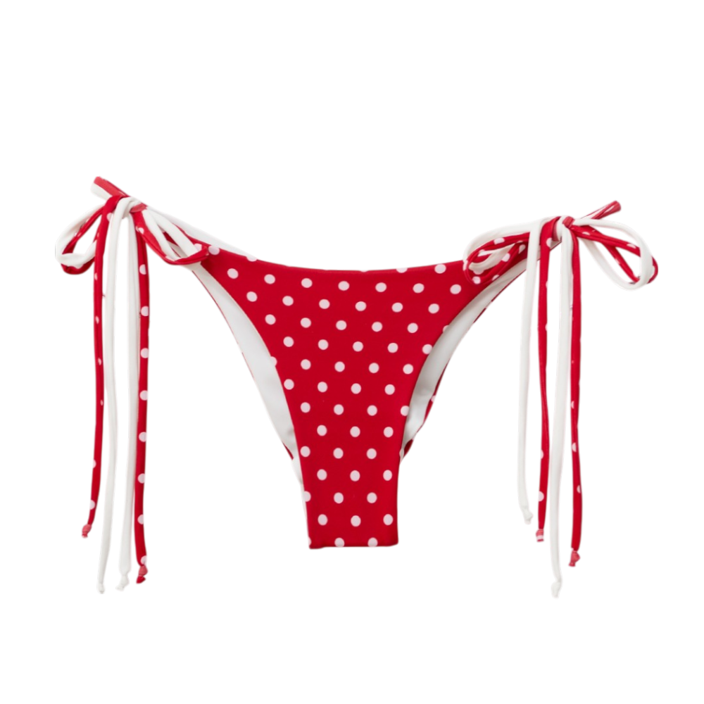 Red Polka Dot/White Olivia Bottom