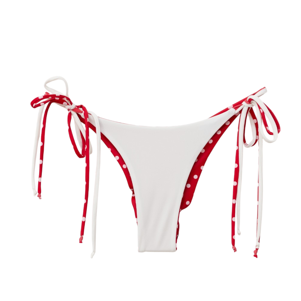 Red Polka Dot/White Olivia Bottom