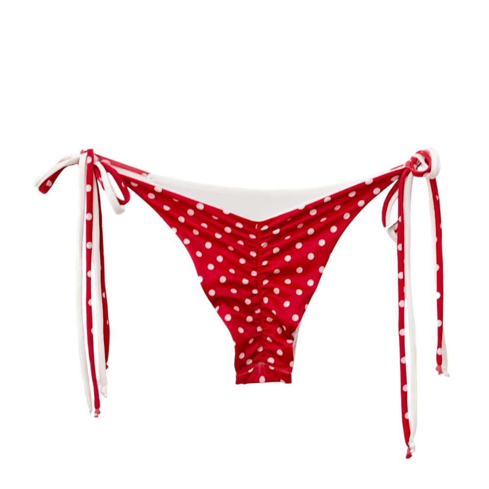 Red Polka Dot/White Olivia Bottom