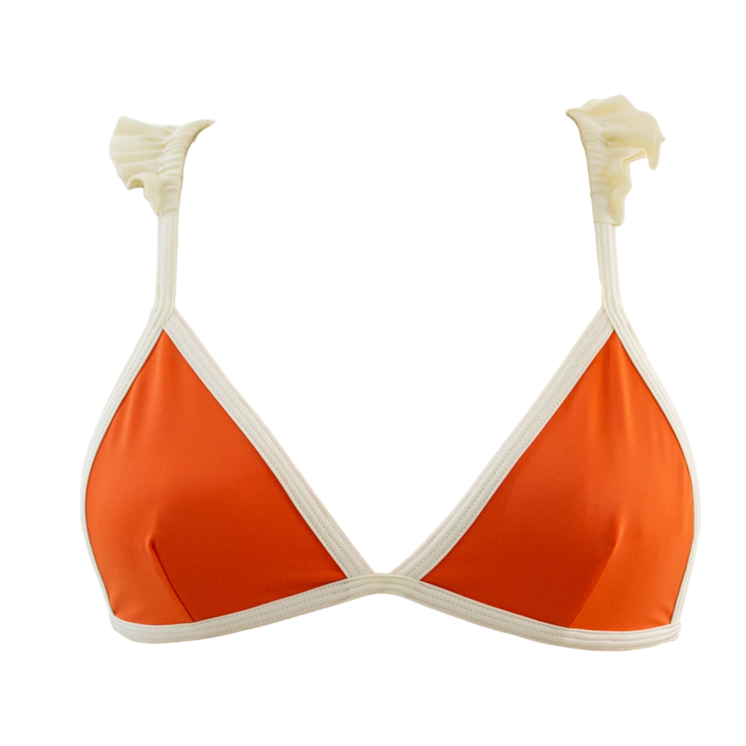 Rust/Coconut Ruffle Lily Top