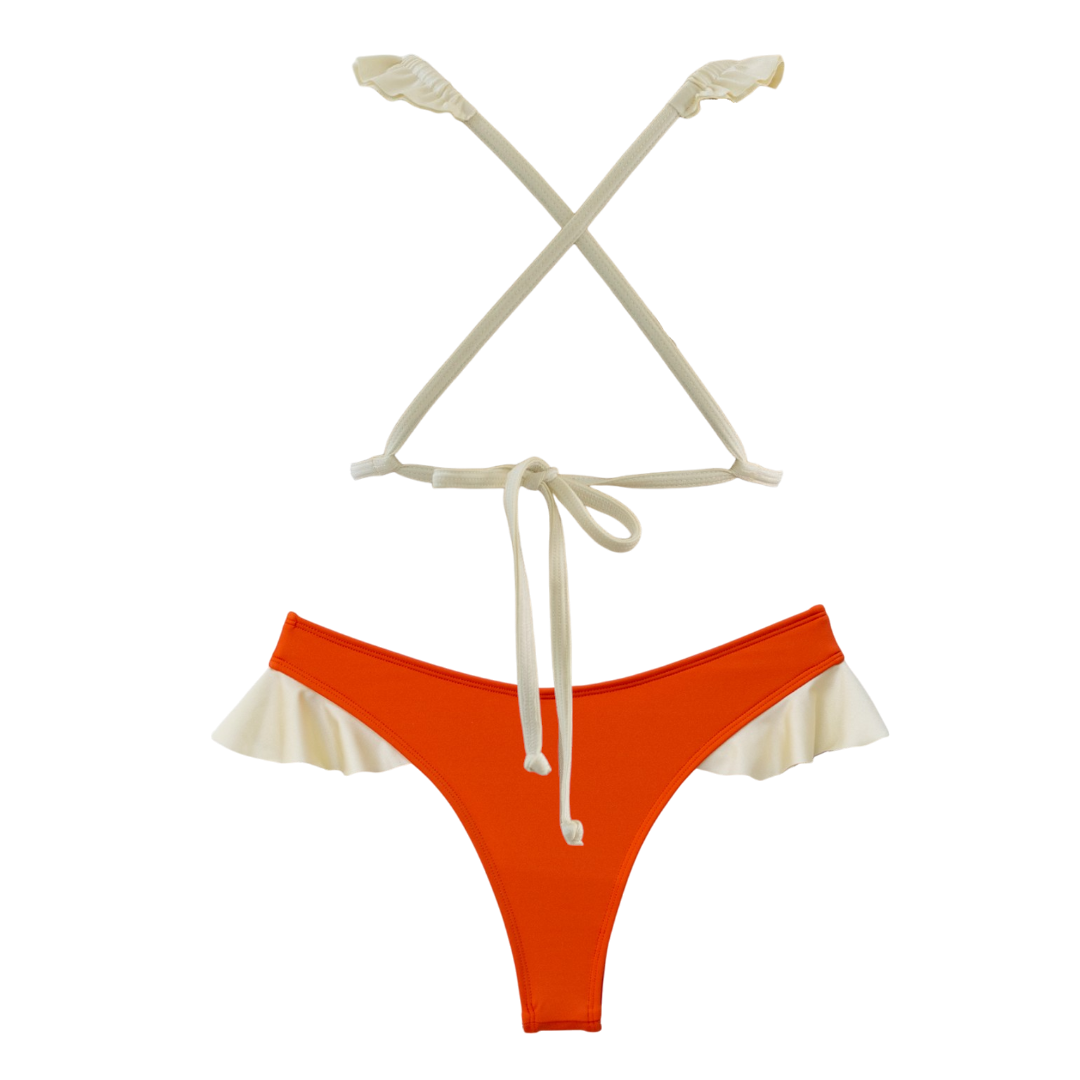 Rust/Coconut Ruffle Lily + Sandy Bundle