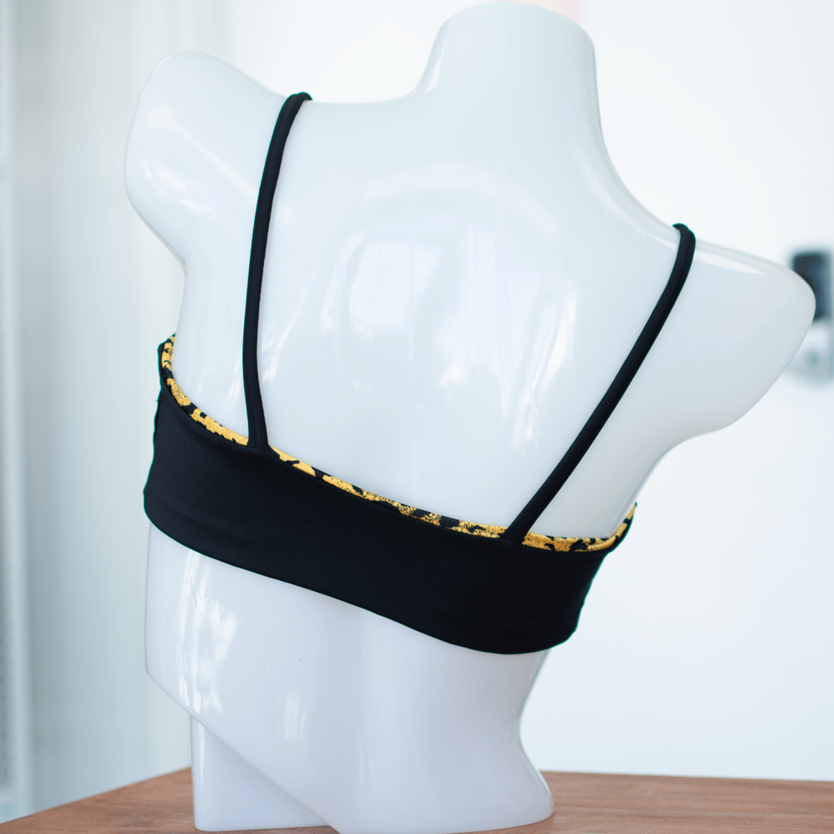 Leopard/Black Micro Bandeau Bikini Top- Reversible - FJ SWIM BIKINIS