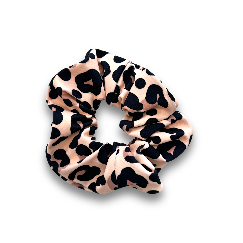 Cream Leopard Scrunchie