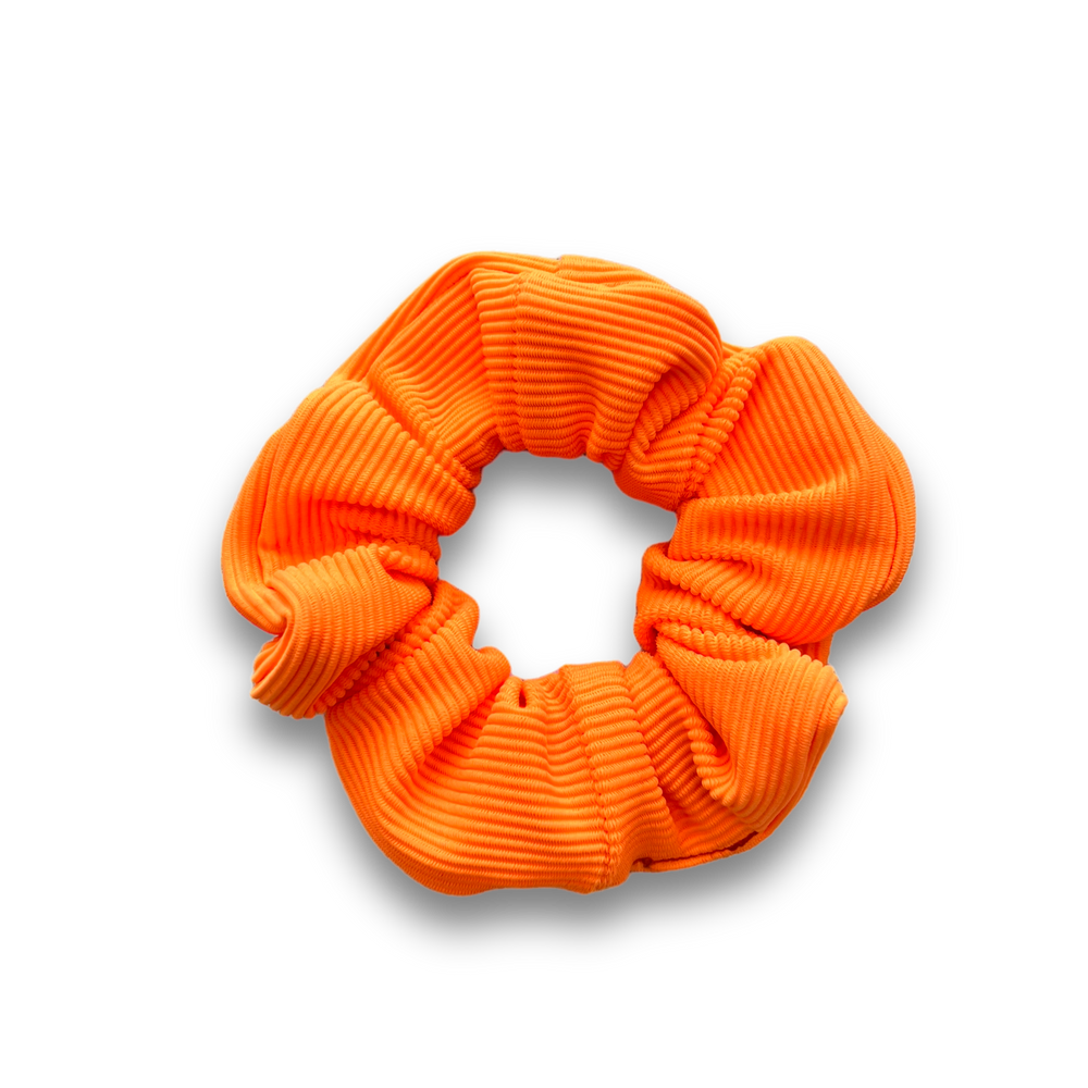 Ribbed Orange  Scrunchie