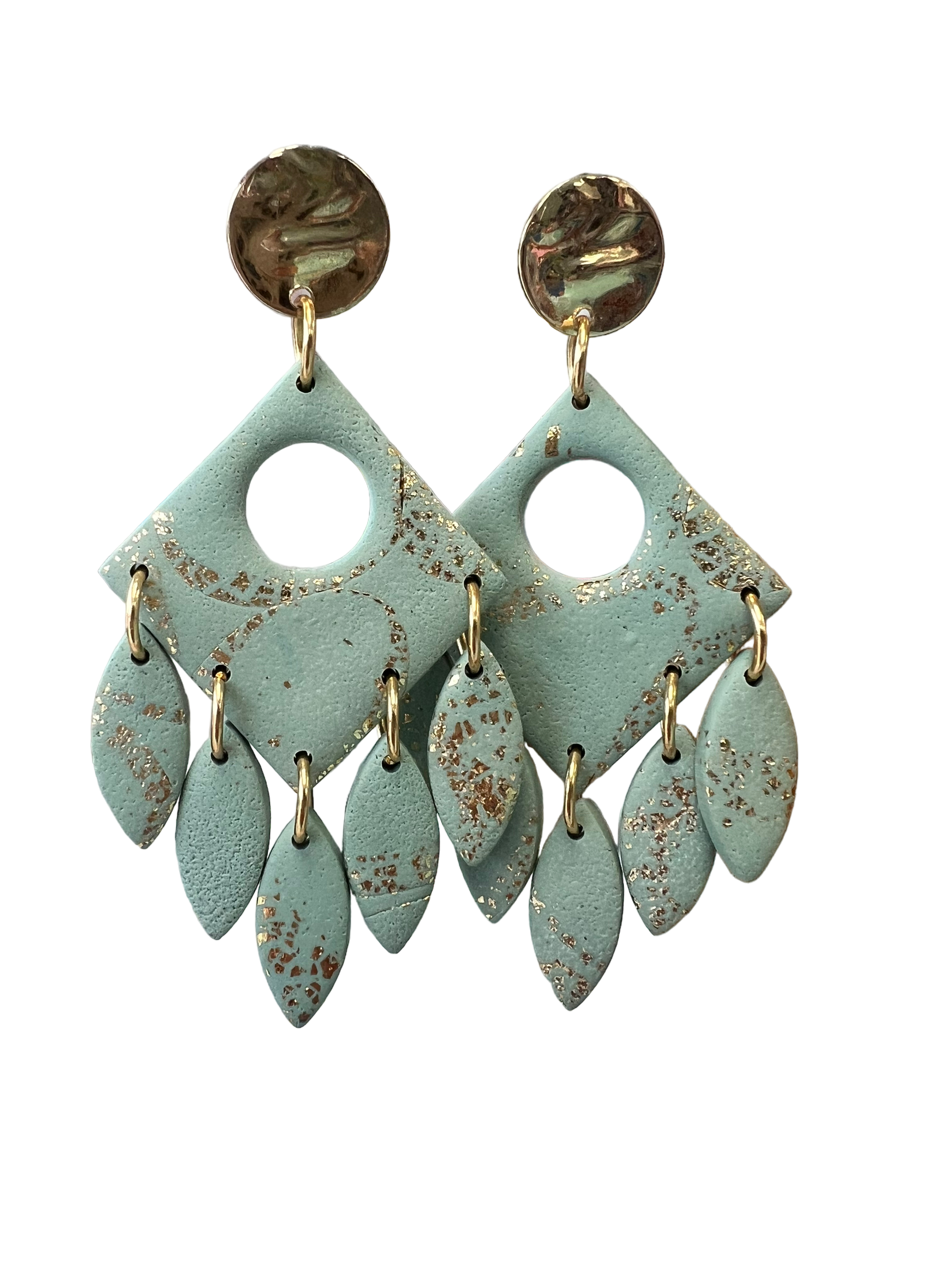 Green Chandelier Earrings