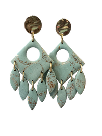 Green Chandelier Earrings