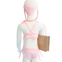 Toddler- Pink Shimmer Butterfly One Piece/Turban