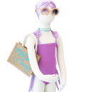 Toddler- Aquarius/Amethyst Butterfly One Piece/Turban