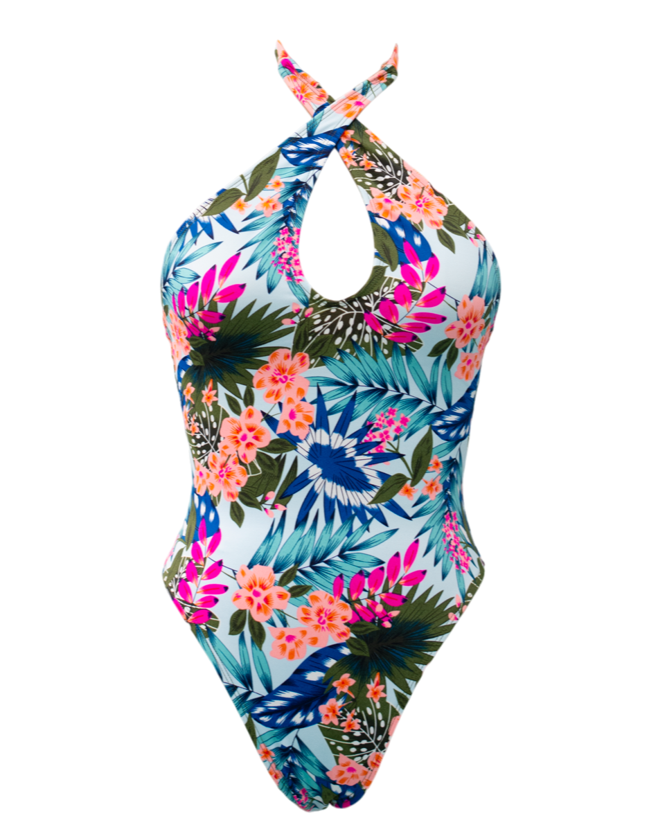 Aloha Halter One Piece Swimsuit