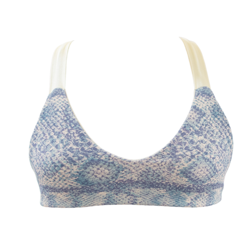 Blue Python/Coconut Nicole Top