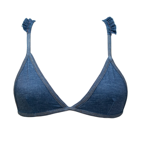 Denim Ruffle Lily Top