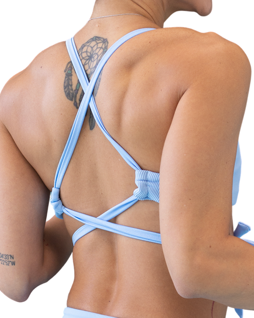 Ribbed Sky/Sky Shimmer  Nicole Top