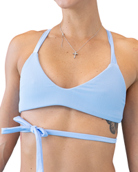 Ribbed Sky/Sky Shimmer  Nicole Top