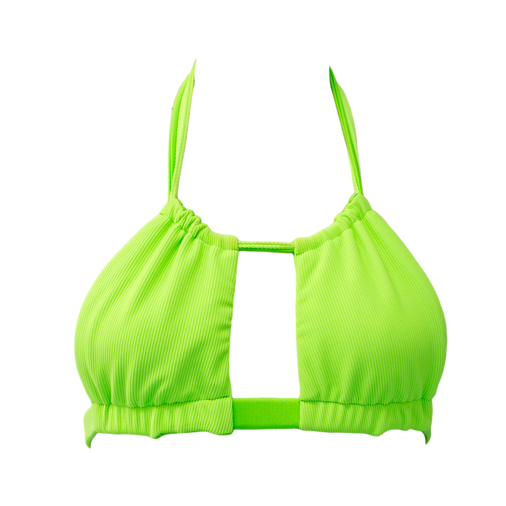 Ribbed Lime/Lime Shimmer Iris Top