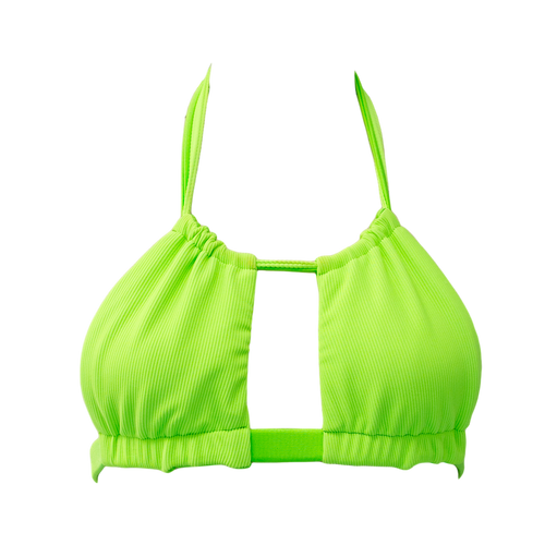 Ribbed Lime/Lime Shimmer Iris Top