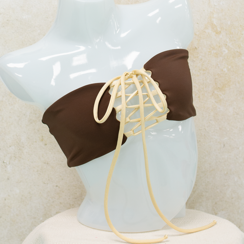 Cocoa/Ivory Shimmer Kelly Top