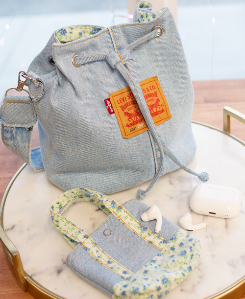 1 of 1 Light Denim Bag Duo - Upcycled