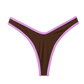 Cocoa/Lavender Jade Thong Bottom