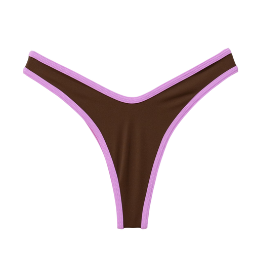 Cocoa/Lavender Jade Thong Bottom