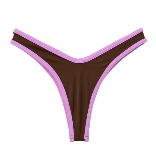Cocoa/Lavender Jade Thong Bottom