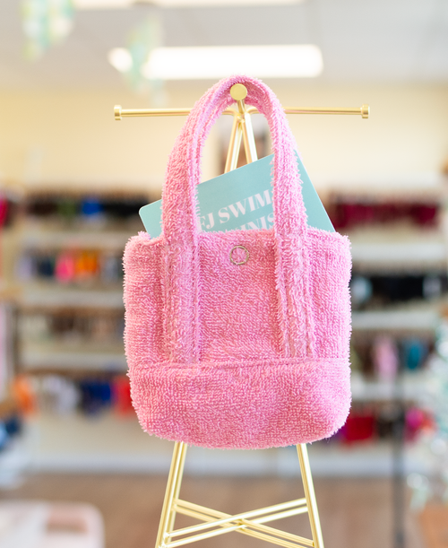 Pink Cotton Terry Mini Tote
