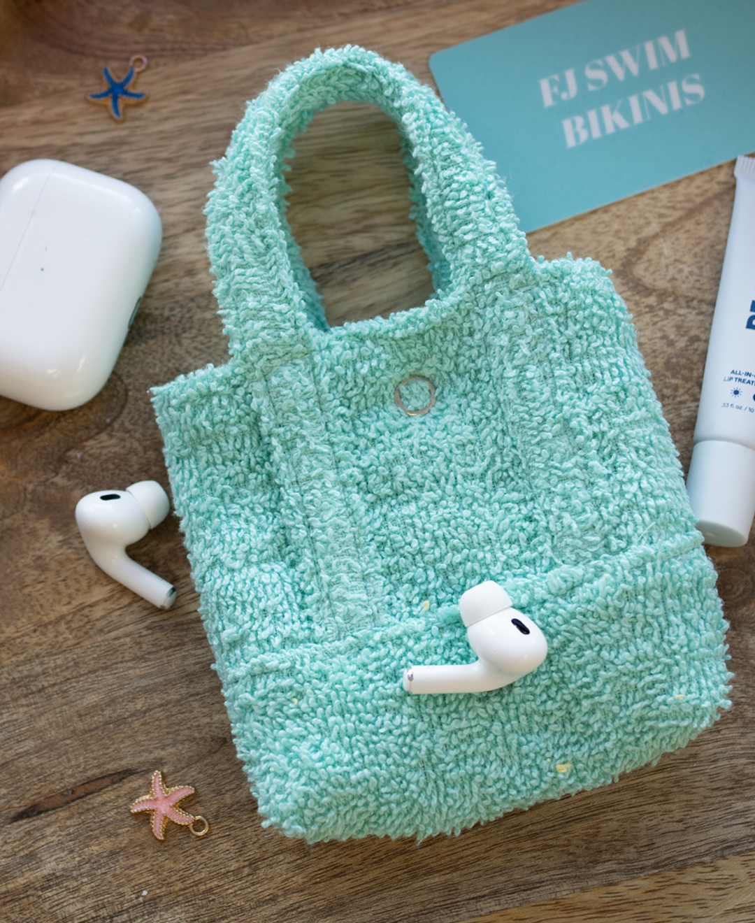 Mint Miniature Beach Bag