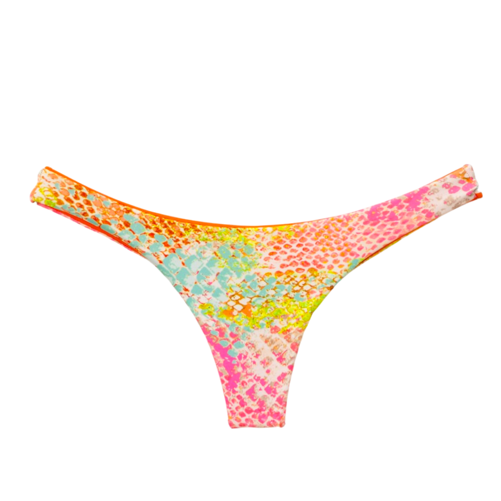 Electric Snake/Orange Ivy Thong Bottom