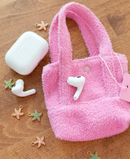 Pink Cotton Terry Mini Tote