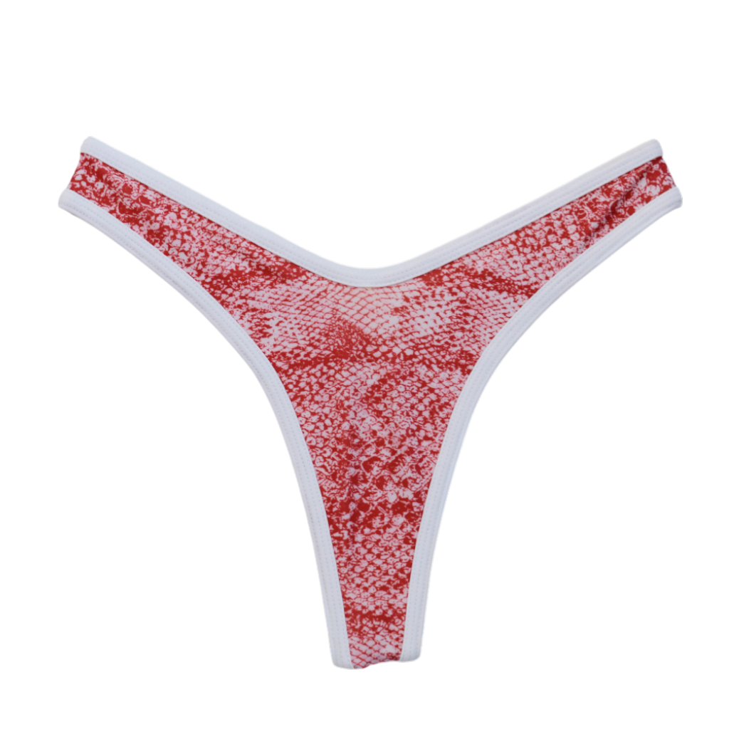 Red Python Jade Thong Bottom