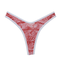 Red Python Jade Thong Bottom