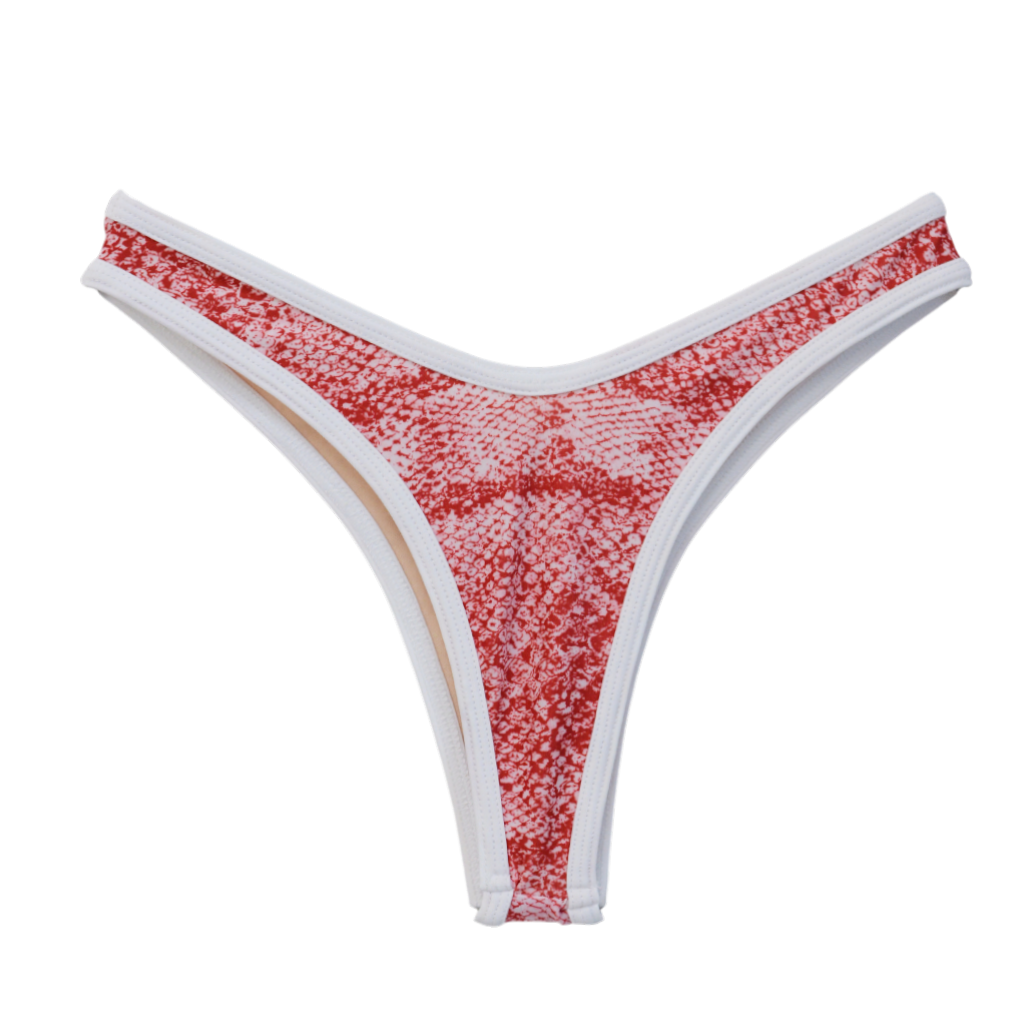 Red Python Jade Thong Bottom