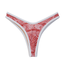 Red Python Jade Thong Bottom