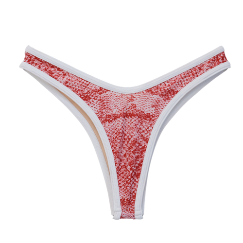 Red Python Jade Thong Bottom