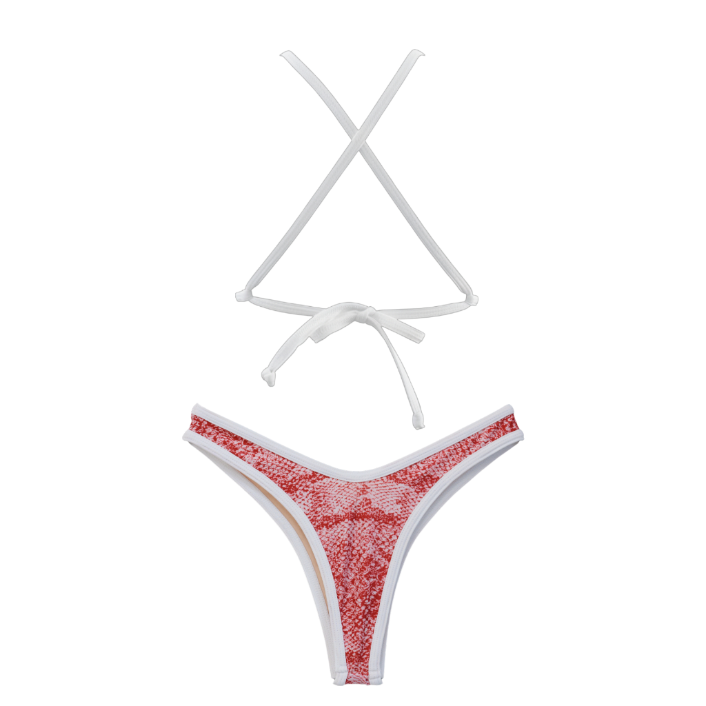 Red Python Lily Top + Jade Thong Bundle