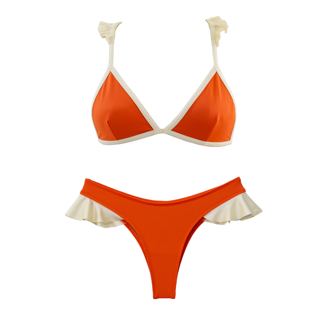 Rust/Coconut Ruffle Lily + Sandy Bundle