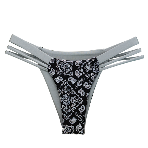 Outlaw/Silver Seline Bikini Bottom