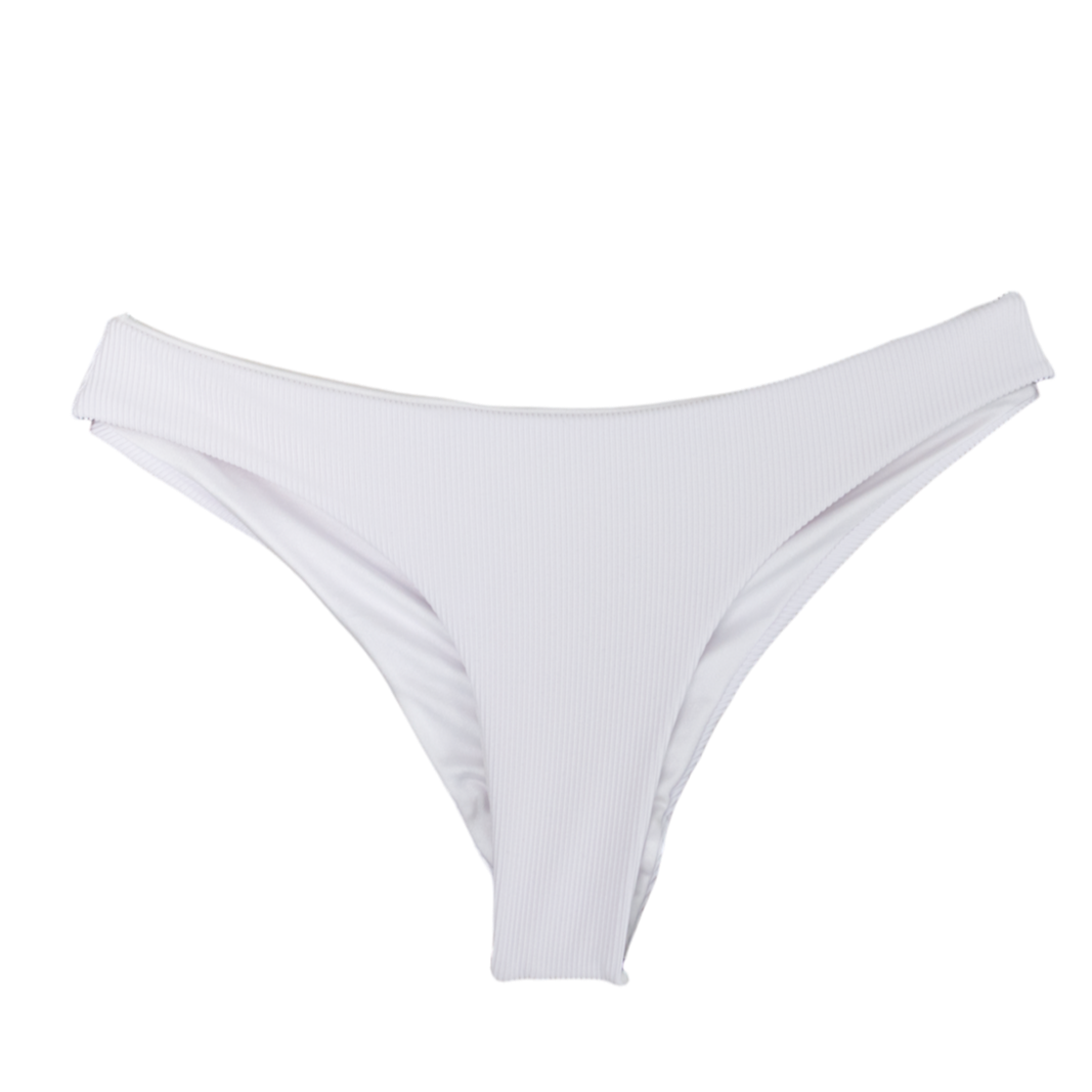 Ribbed White/White Shimmer Serena Bottom