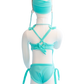 Toddler- Signature Teal Butterfly One Piece/Turban