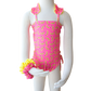 Bananas/ Neon Yellow Butterfly Toddler One Piece + Scrunchies