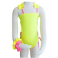 Bananas/ Neon Yellow Butterfly Toddler One Piece + Scrunchies