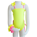 Bananas/ Neon Yellow Butterfly Toddler One Piece + Scrunchies
