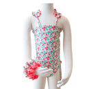 Strawberry Shortcake/ Guava Butterfly Toddler One Piece + Scrunchies