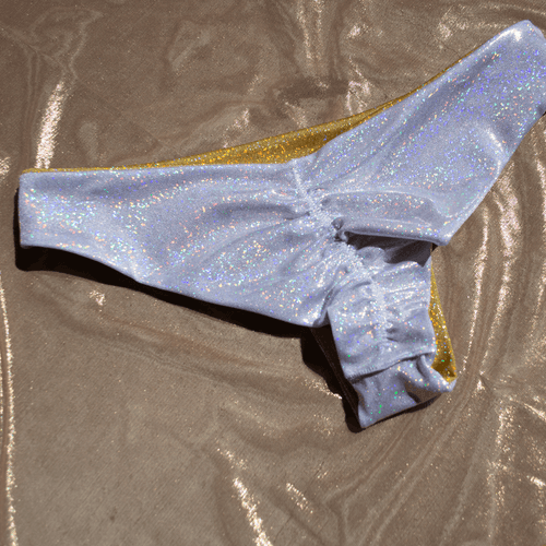 Gold/Silver Foil Reversible Scrunched Bottom - FJ SWIM BIKINIS