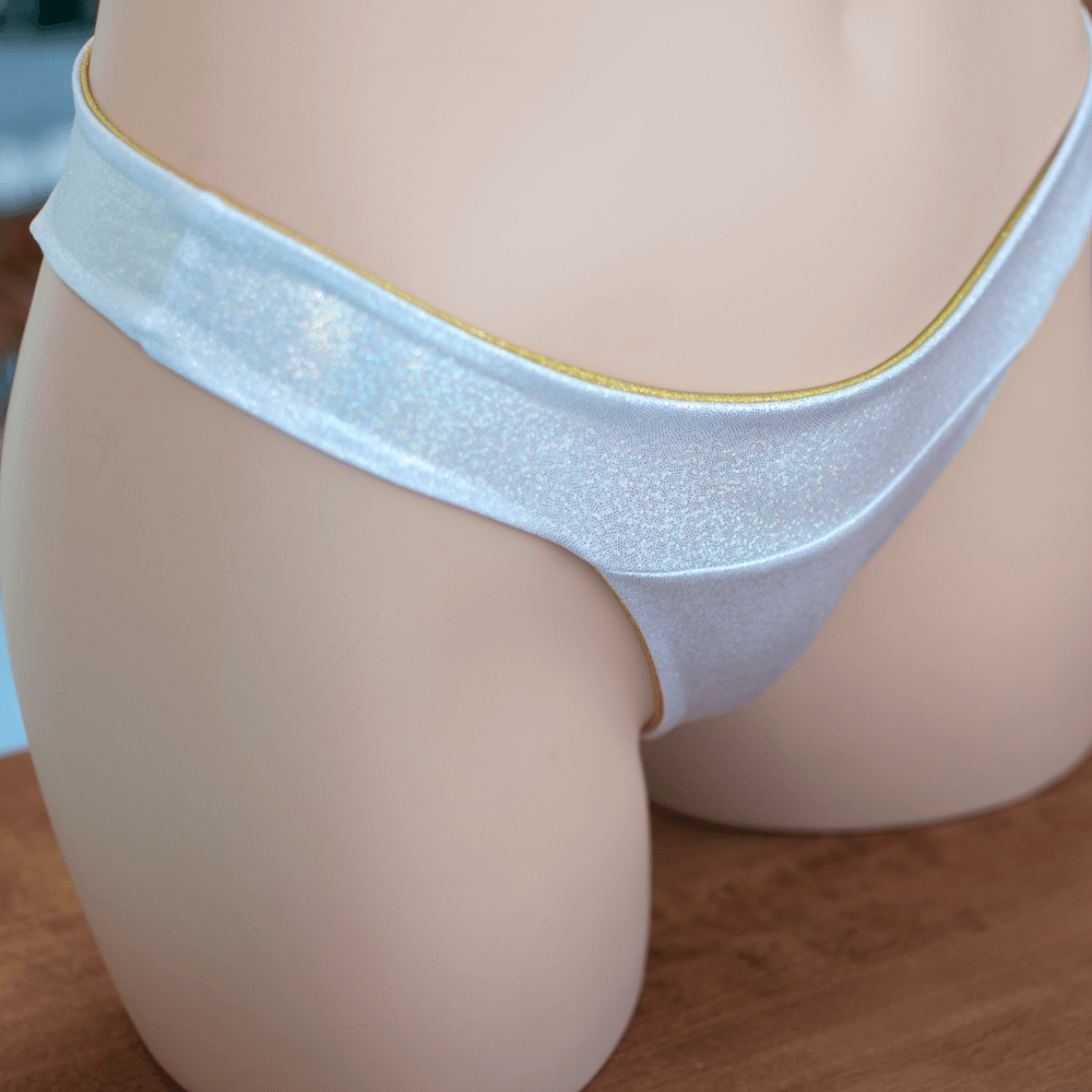 
                  
                    Gold/Silver Foil Reversible Bombshell Bottom - FJ SWIM BIKINIS
                  
                