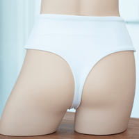 White High Waisted Thong Bottom - FJ SWIM BIKINIS