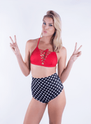Polka Dot High Waisted Shorts - FJ SWIM