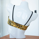 Leopard/Black Micro Bandeau Bikini Top- Reversible - FJ SWIM BIKINIS