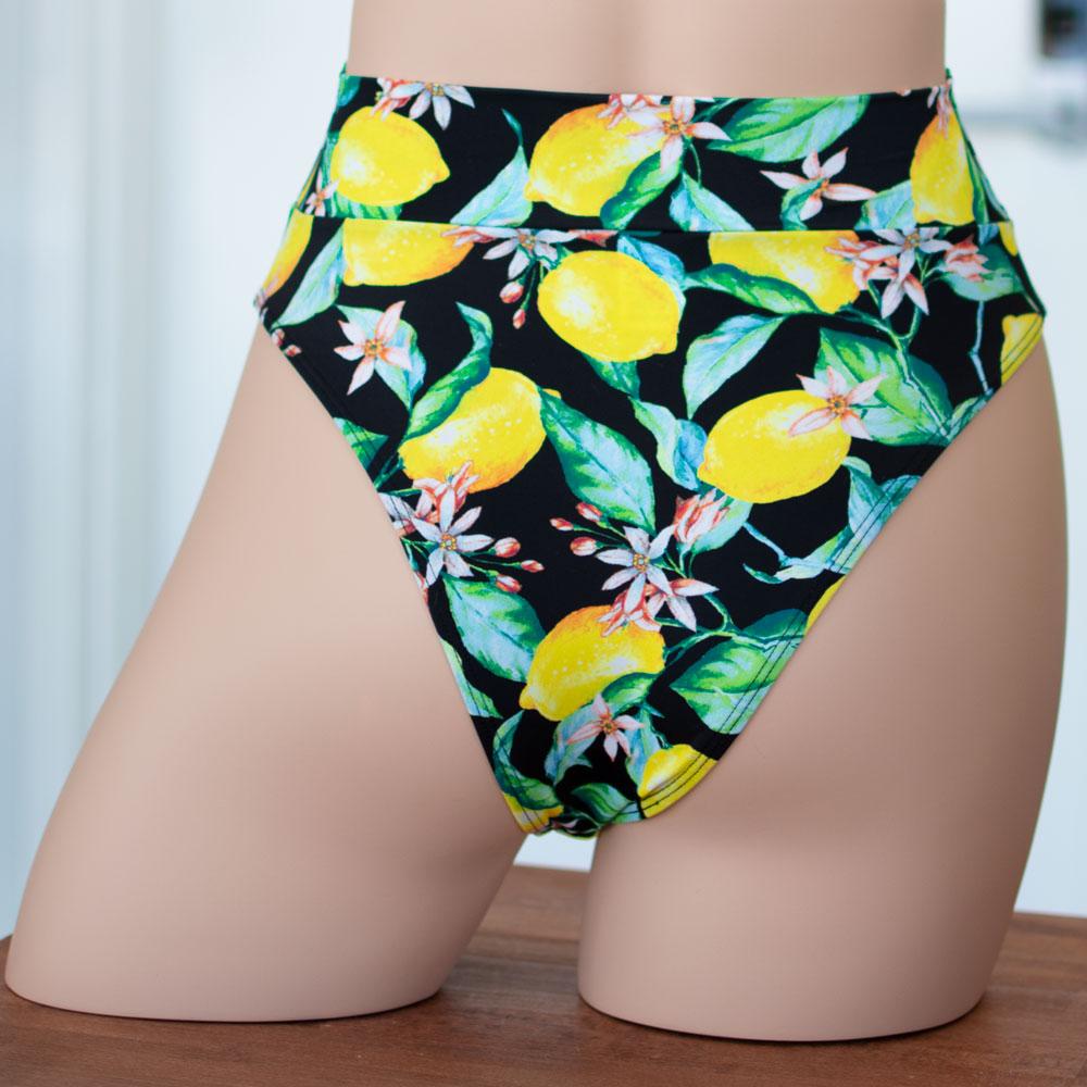 Lemon Tree High Rise/ High Waisted Bikini Bottom - FJ SWIM
