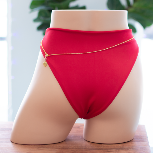 Red Comfort High Waisted Bottom